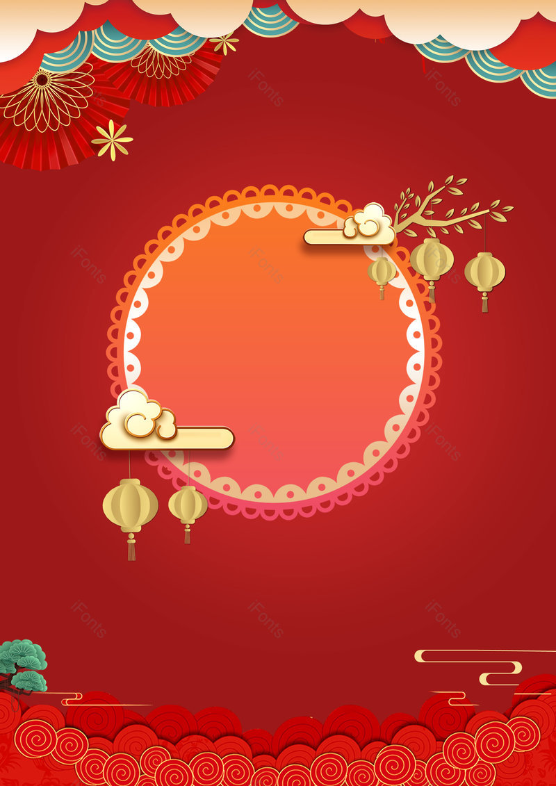 2021简约红色牛年新春新年背景,插画/手绘图,插画/手绘图库,插画/手绘图下载,插画/手绘